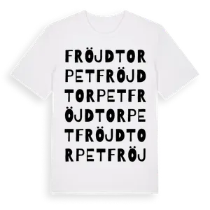Fröjdtorpet ordlek t-shirt – ekologisk bomull t-shirt från Pinshirt