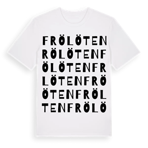Frölöten ordlek t-shirt – ekologisk bomull t-shirt från Pinshirt