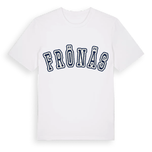 Frönäs college t-shirt – ekologisk bomull t-shirt från Pinshirt