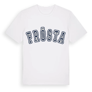 Frösta college t-shirt – ekologisk bomull t-shirt från Pinshirt