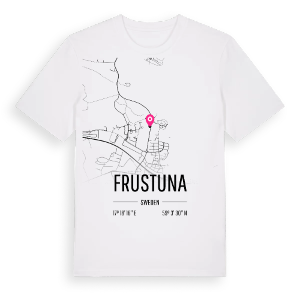 Frustuna karta t-shirt – ekologisk bomull t-shirt från Pinshirt