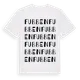 White t-shirt med Fubben ordlek t-shirt