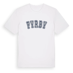 Fyrby college t-shirt – ekologisk bomull t-shirt från Pinshirt