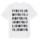 White t-shirt med Fyrbylund ordlek t-shirt