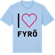 Blue Soul t-shirt med Jag älskar Fyrö t-shirt stort tryck