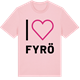 Pink Cotton t-shirt med Jag älskar Fyrö t-shirt stort tryck