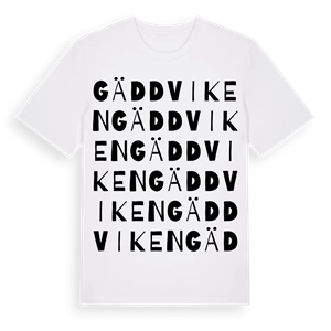 Gäddviken ordlek t-shirt – ekologisk bomull t-shirt från Pinshirt