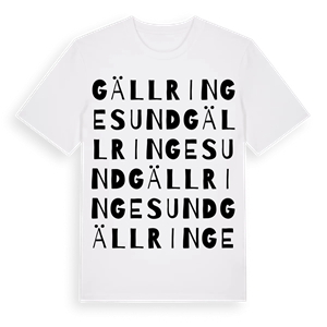 Gällringesund ordlek t-shirt – ekologisk bomull t-shirt från Pinshirt