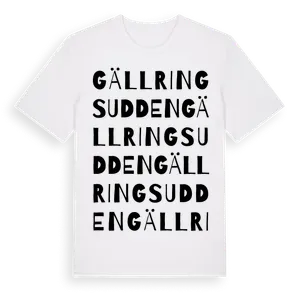 Gällringsudden ordlek t-shirt – ekologisk bomull t-shirt från Pinshirt