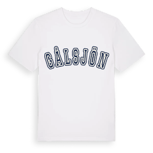 Gålsjön college t-shirt – ekologisk bomull t-shirt från Pinshirt