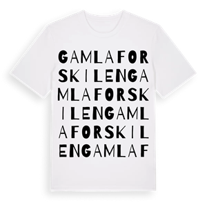 Gamla Forskilen ordlek t-shirt – ekologisk bomull t-shirt från Pinshirt
