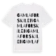 White t-shirt med Gamla Forskilen ordlek t-shirt