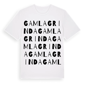Gamla Grinda ordlek t-shirt – ekologisk bomull t-shirt från Pinshirt