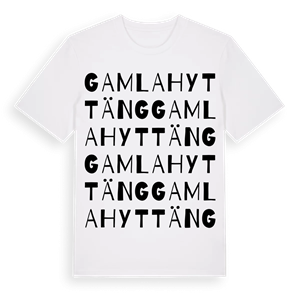 Gamla Hyttäng ordlek t-shirt – ekologisk bomull t-shirt från Pinshirt