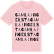 Pink Cotton t-shirt med Gamla Ingelsta ordlek t-shirt
