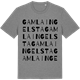 Mid Heather Gray t-shirt med Gamla Ingelsta ordlek t-shirt