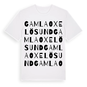 Gamla Oxelösund ordlek t-shirt – ekologisk bomull t-shirt från Pinshirt