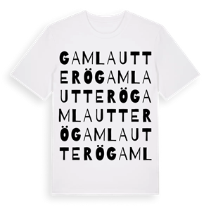 Gamla Utterö ordlek t-shirt – ekologisk bomull t-shirt från Pinshirt
