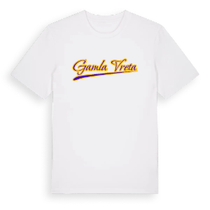 Gamla Vreta baseball t-shirt – ekologisk bomull t-shirt från Pinshirt