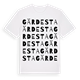 White t-shirt med Gärdesta ordlek t-shirt