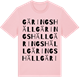 Pink Cotton t-shirt med Gäringshäll ordlek t-shirt