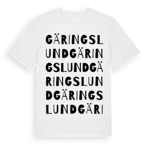 Gäringslund ordlek t-shirt – ekologisk bomull t-shirt från Pinshirt