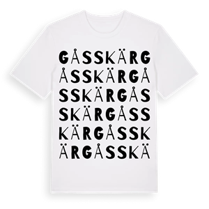 Gåsskär ordlek t-shirt – ekologisk bomull t-shirt från Pinshirt