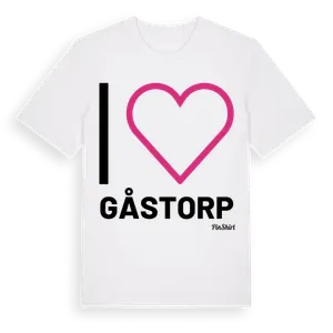 Jag älskar Gåstorp t-shirt stort tryck – ekologisk bomull t-shirt från Pinshirt