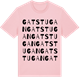 Pink Cotton t-shirt med Gatstugan ordlek t-shirt