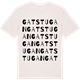 Vintage White t-shirt med Gatstugan ordlek t-shirt