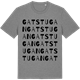 Mid Heather Gray t-shirt med Gatstugan ordlek t-shirt