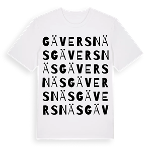 Gäversnäs ordlek t-shirt – ekologisk bomull t-shirt från Pinshirt