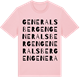 Pink Cotton t-shirt med Generalsbergen ordlek t-shirt