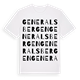 White t-shirt med Generalsbergen ordlek t-shirt