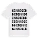 White t-shirt med Genne ordlek t-shirt