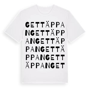 Gettäppan ordlek t-shirt – ekologisk bomull t-shirt från Pinshirt