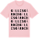 Pink Cotton t-shirt med Gillesgården ordlek t-shirt