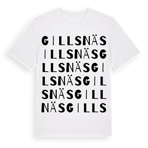 Gillsnäs ordlek t-shirt – ekologisk bomull t-shirt från Pinshirt