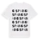 White t-shirt med Gispan ordlek t-shirt