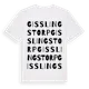 White t-shirt med Gisslingstorp ordlek t-shirt