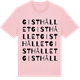 Pink Cotton t-shirt med Gisthållet ordlek t-shirt