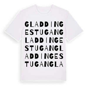 Gladdingestugan ordlek t-shirt – ekologisk bomull t-shirt från Pinshirt