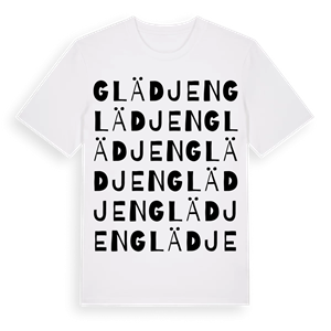 Glädjen ordlek t-shirt – ekologisk bomull t-shirt från Pinshirt