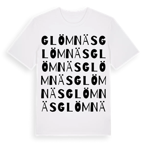 Glömnäs ordlek t-shirt – ekologisk bomull t-shirt från Pinshirt