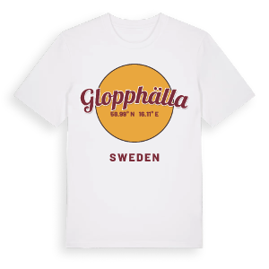 Glopphälla cirkel t-shirt – ekologisk bomull t-shirt från Pinshirt