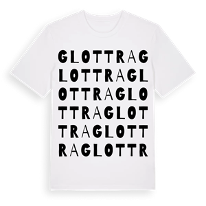Glottra ordlek t-shirt – ekologisk bomull t-shirt från Pinshirt