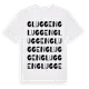 White t-shirt med Gluggen ordlek t-shirt