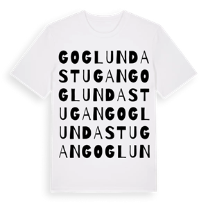Goglundastugan ordlek t-shirt – ekologisk bomull t-shirt från Pinshirt