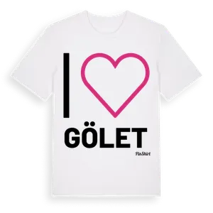Jag älskar Gölet t-shirt stort tryck – ekologisk bomull t-shirt från Pinshirt
