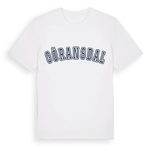 Göransdal college t-shirt – ekologisk bomull t-shirt från Pinshirt